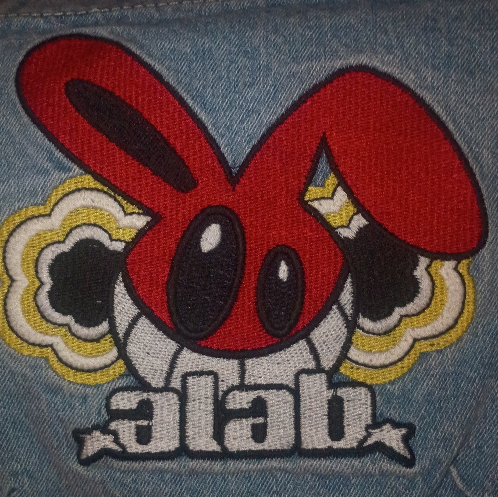 Vintage Evisu Genes Labs Ultra Baggy JNCO Style 90s Lucky Bunny Japan L 💎🐰🏗️
